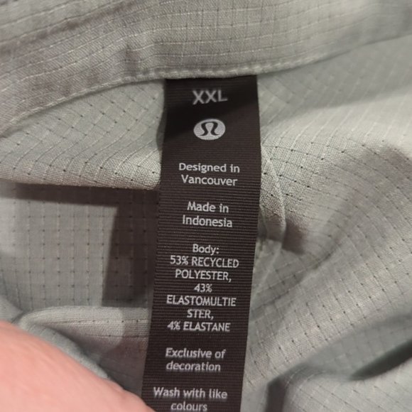 Lululemon WovenAir Popover Shirt Silver Blue - Picture 6 of 11